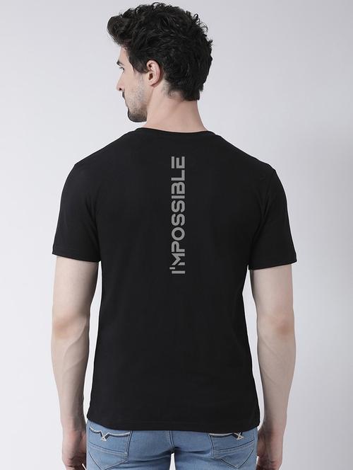 men v-neck back print t-shirt - 21586651 - Standard Image - 0