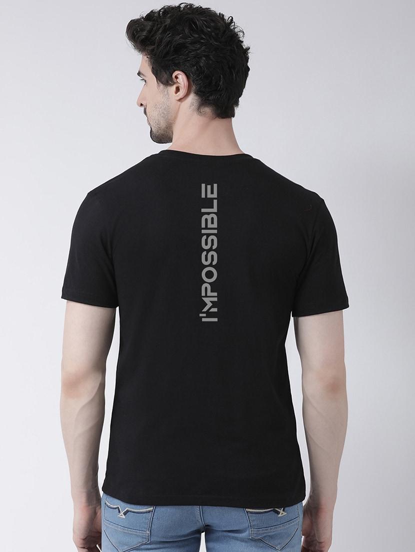 men v-neck back print t-shirt - 21586651 - Zoom Image - 0