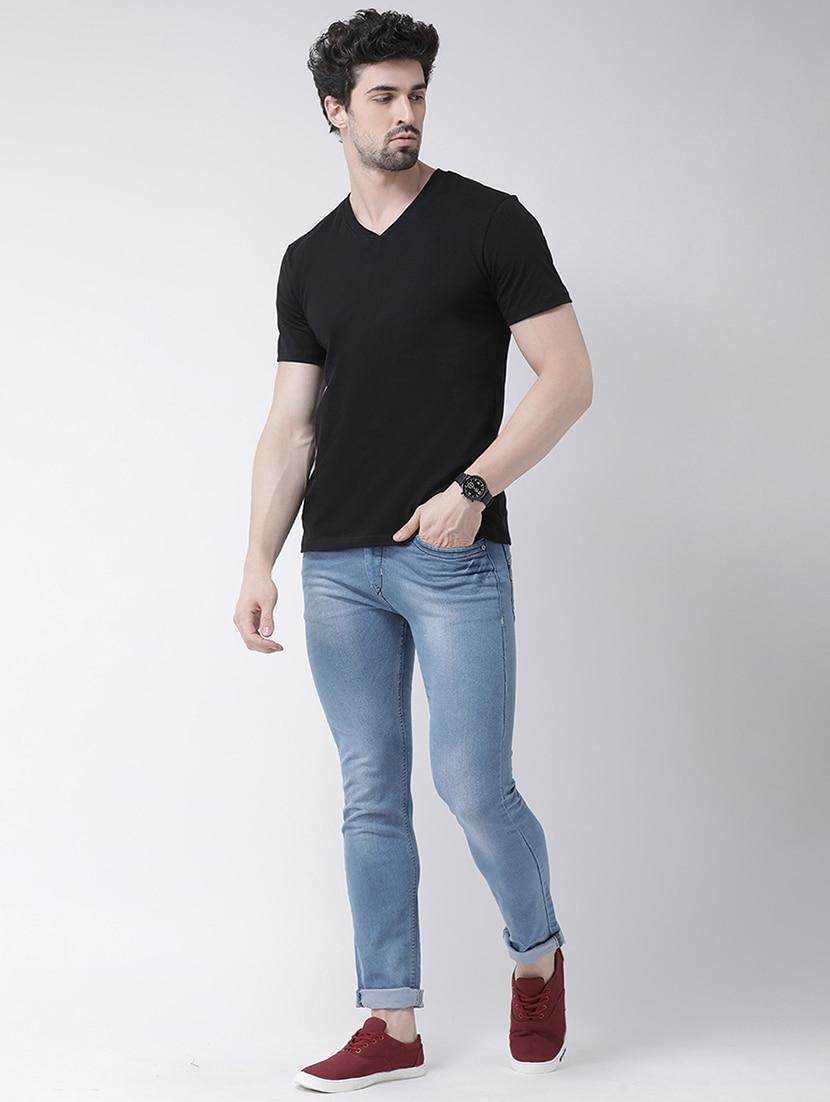 men v-neck back print t-shirt - 21586651 - Standard Image - 3