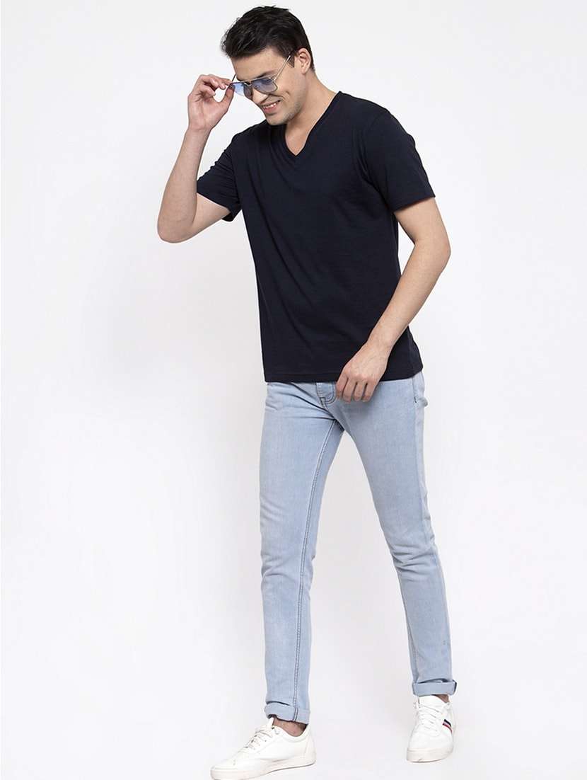men v-neck back print t-shirt - 21586652 - Standard Image - 3