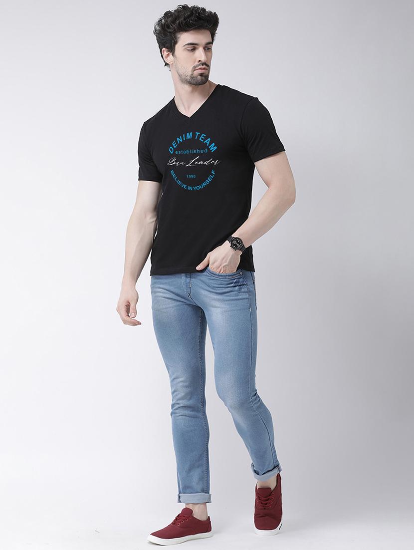 men v-neck front print t-shirt - 21586653 - Standard Image - 3