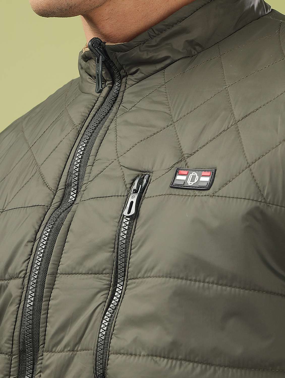 men solid long sleeve quilted jacket - 21586684 -  Standard Image - 5