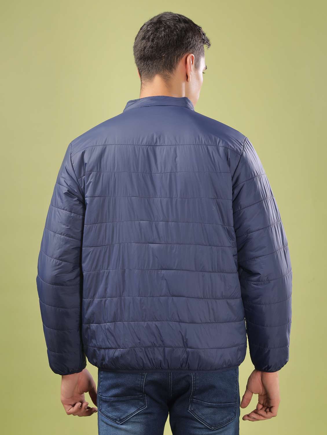 men solid long sleeve quilted jacket - 21586685 -  Standard Image - 3