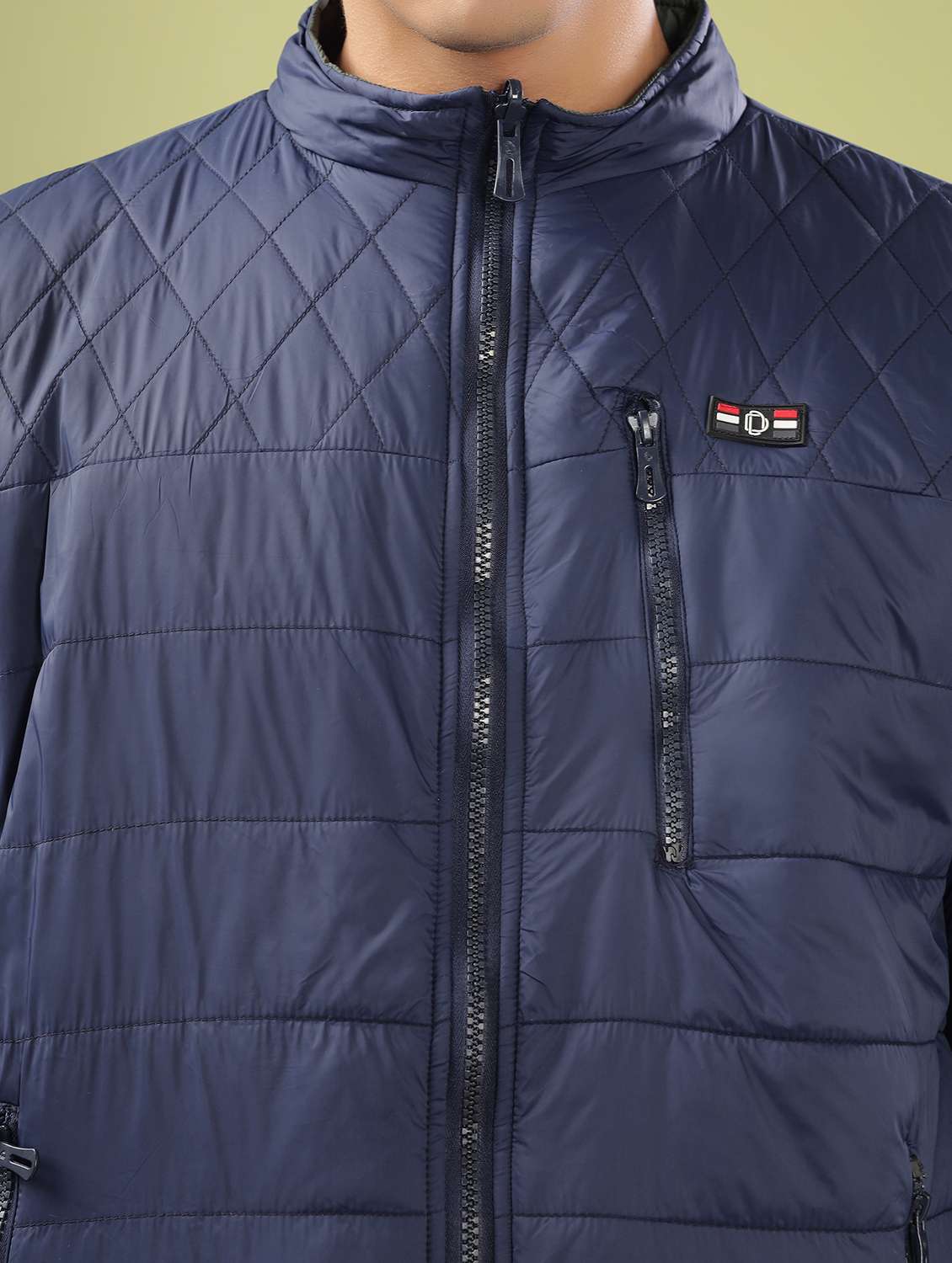 men solid long sleeve quilted jacket - 21586685 -  Standard Image - 5