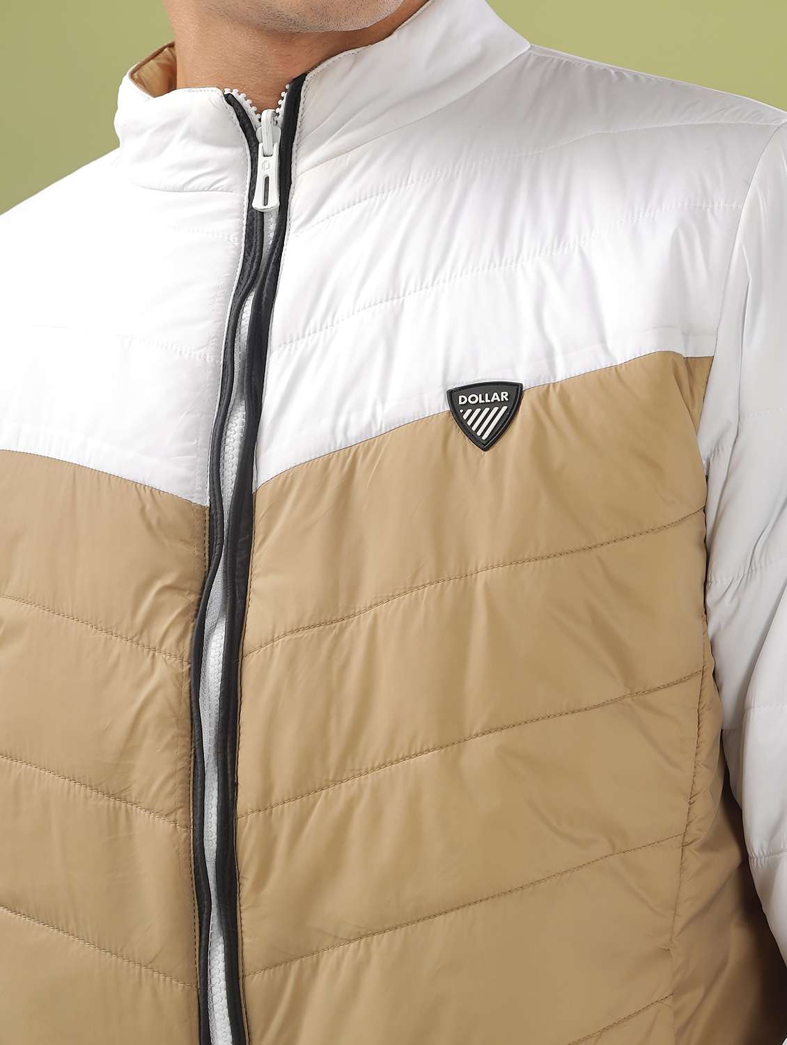 men color block long sleeve quilted jacket - 21586687 -  Standard Image - 5