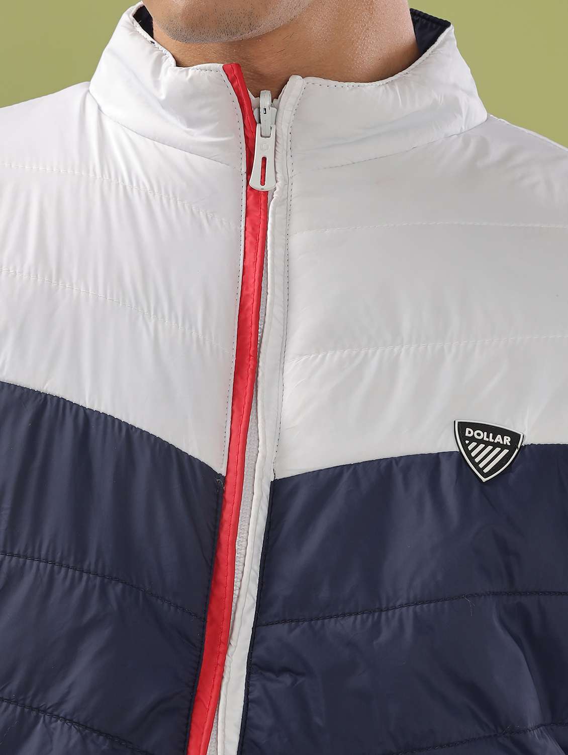 men color block long sleeve quilted jacket - 21586688 -  Standard Image - 5