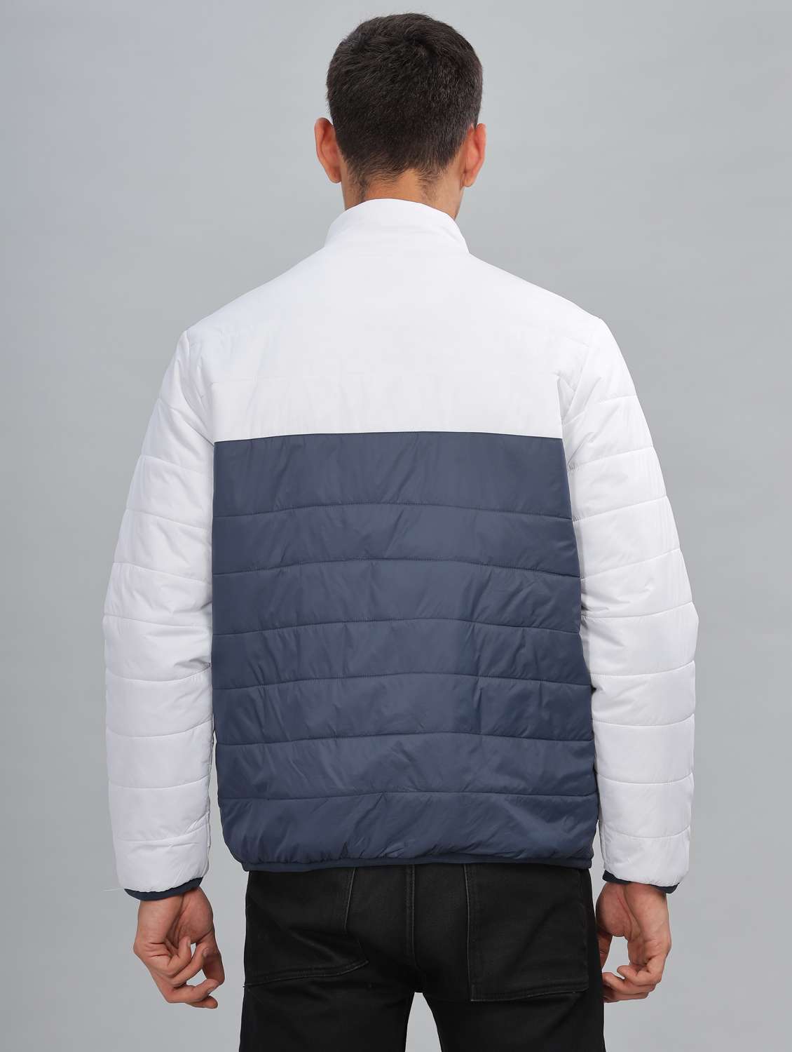 men color block long sleeve quilted jacket - 21586690 - Standard Image - 3