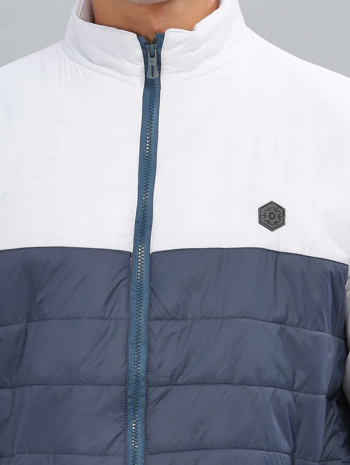 men color block long sleeve quilted jacket - 21586690 - Standard Image - 5