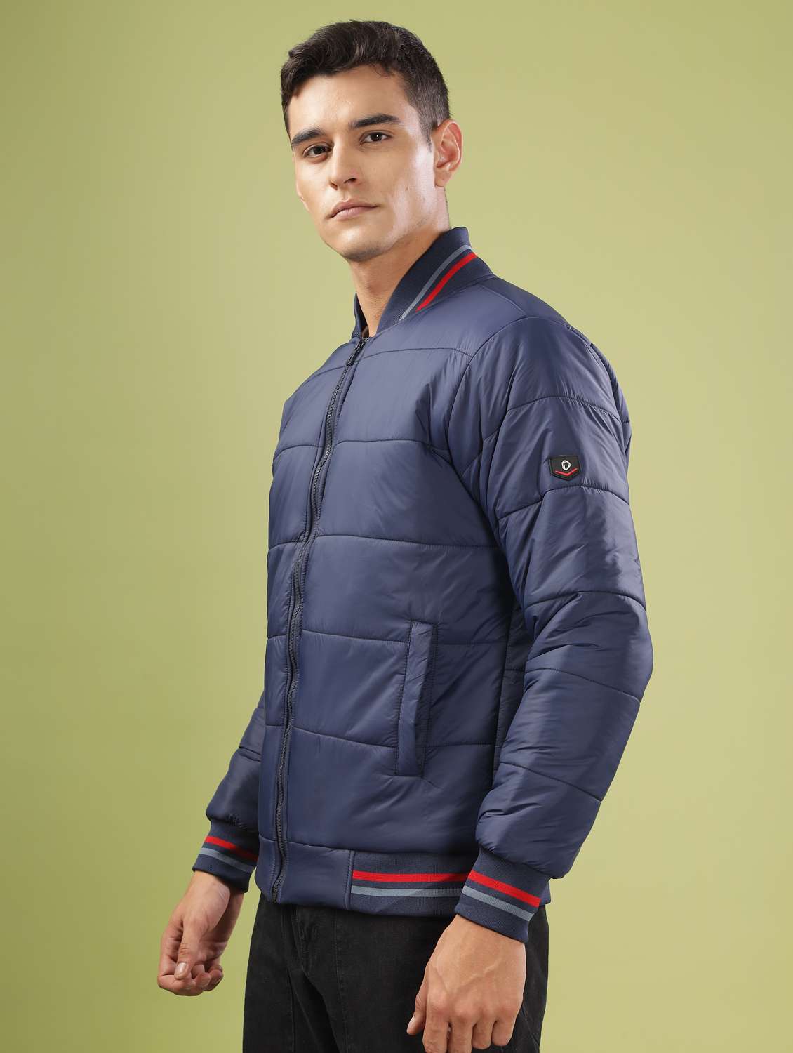 men solid long sleeve quilted jacket - 21586693 -  Standard Image - 3
