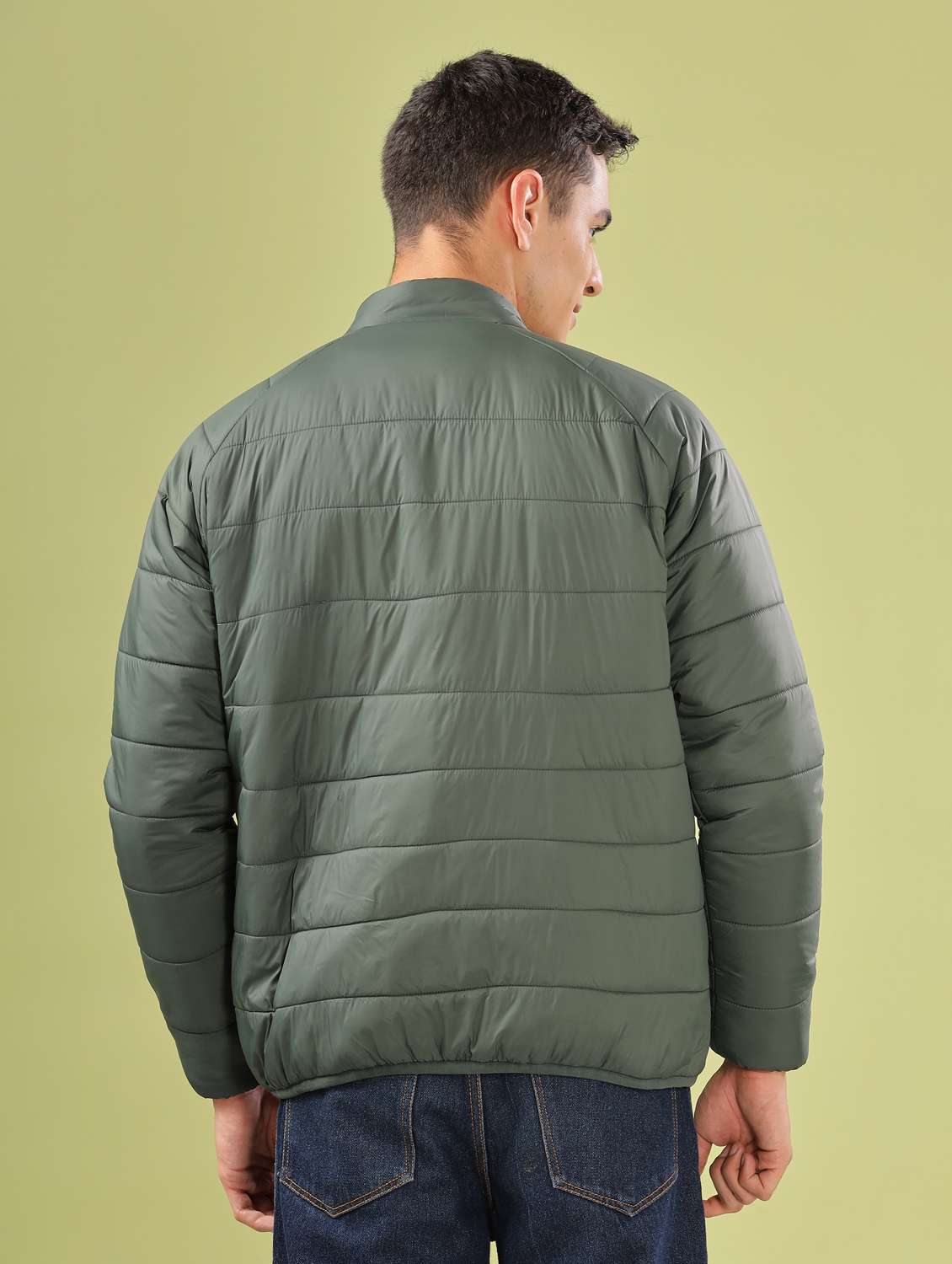 men solid long sleeve quilted jacket - 21586694 -  Standard Image - 3