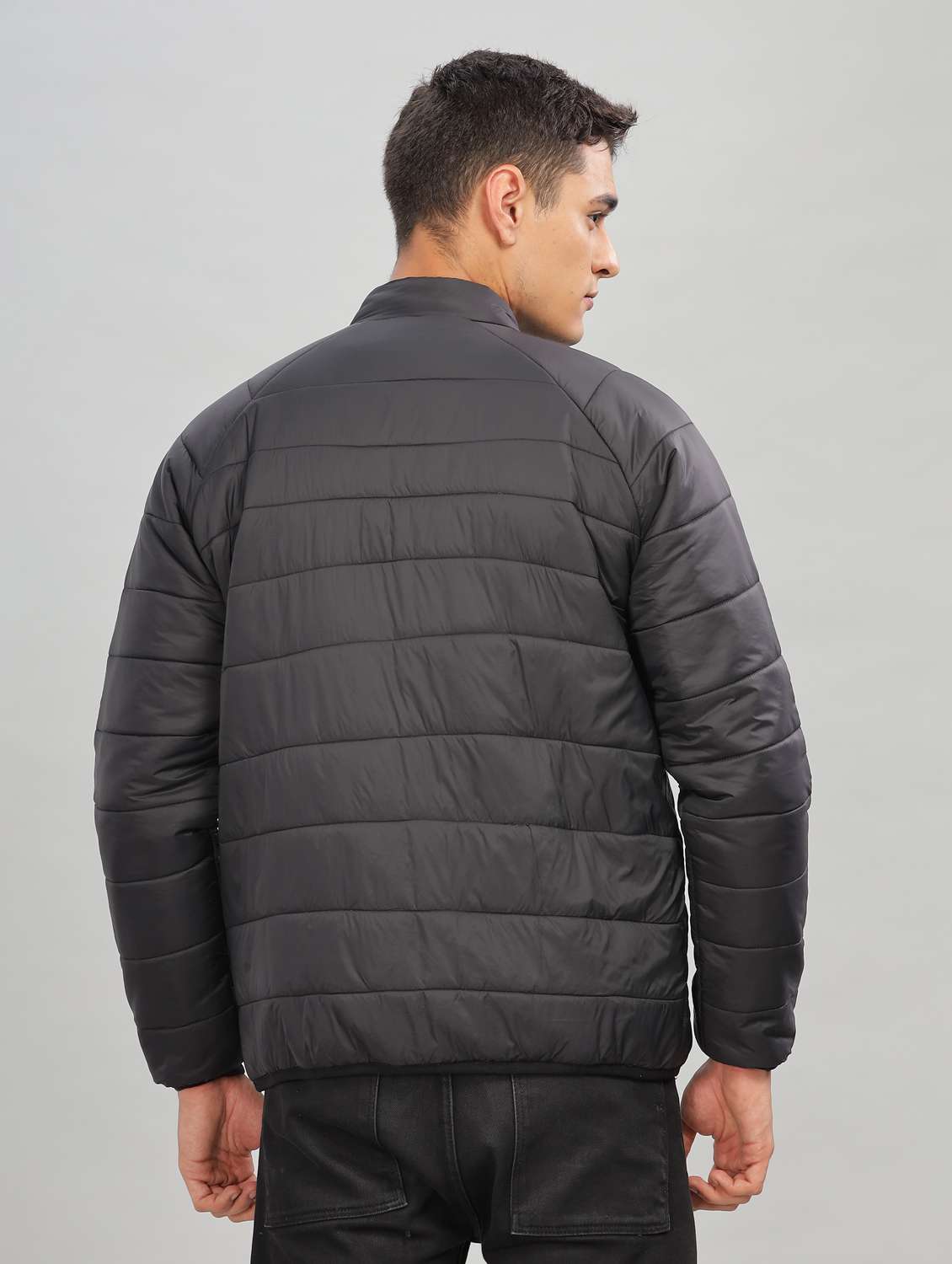 men solid long sleeve quilted jacket - 21586696 -  Standard Image - 3