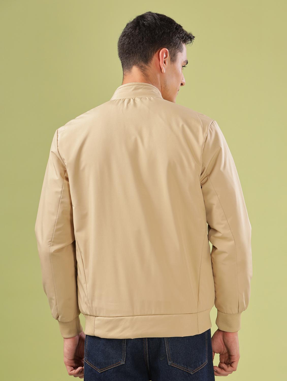 men solid long sleeve bomber jacket - 21586697 - Standard Image - 3