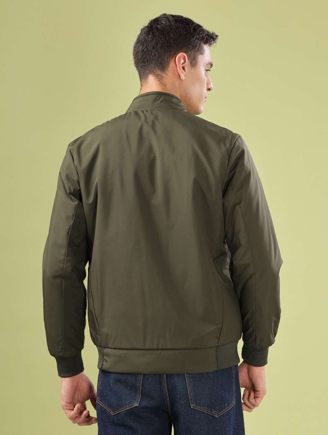 men solid long sleeve bomber jacket - 21586698 -  Standard Image - 3