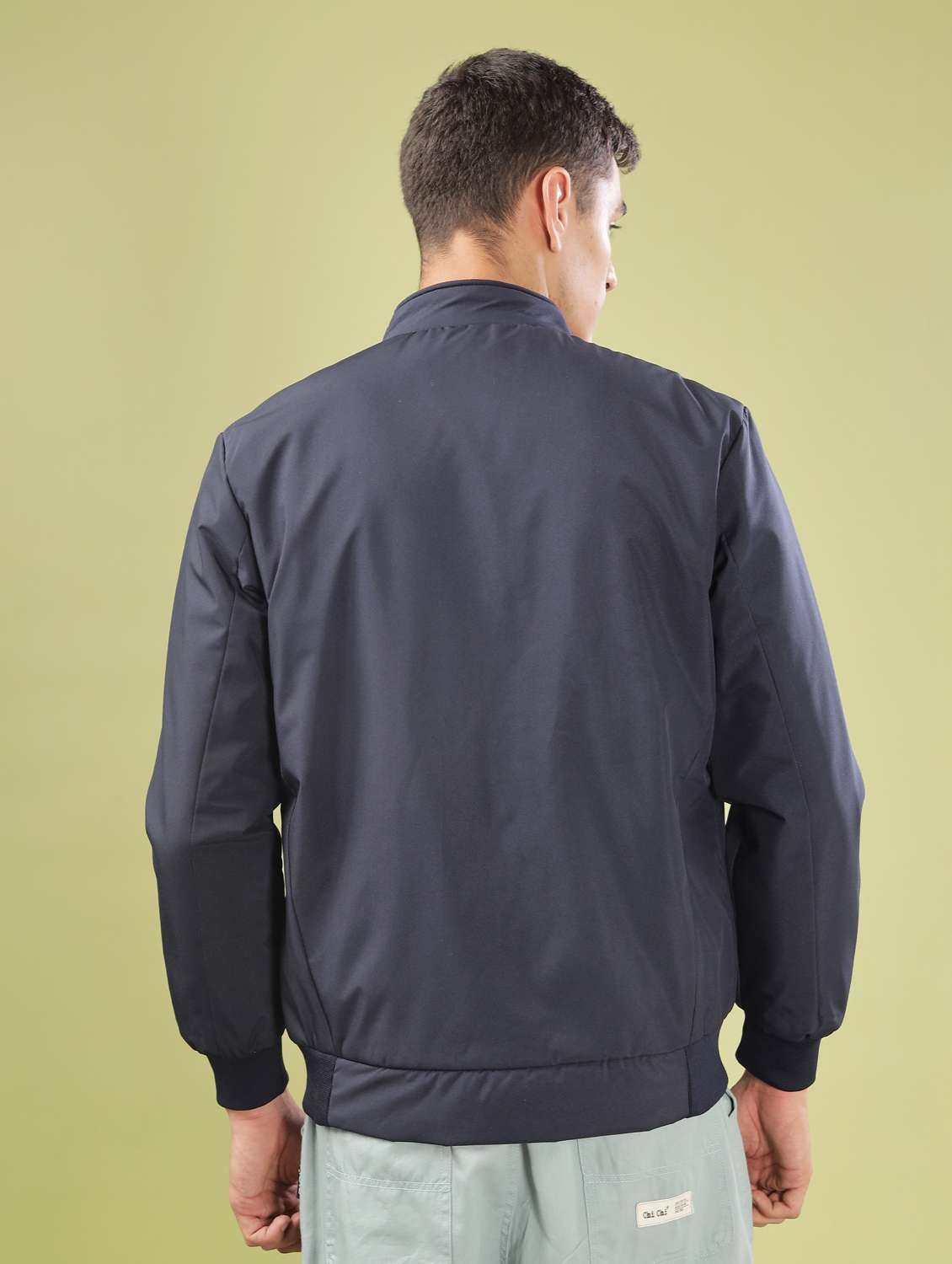 Men Solid Long Sleeve Bomber Jacket - 21586699 -  Standard Image - 3