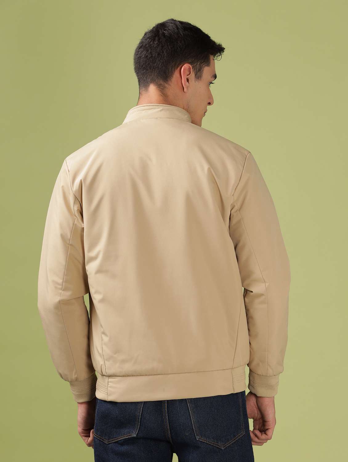 men solid long sleeve bomber jacket - 21586701 -  Standard Image - 3