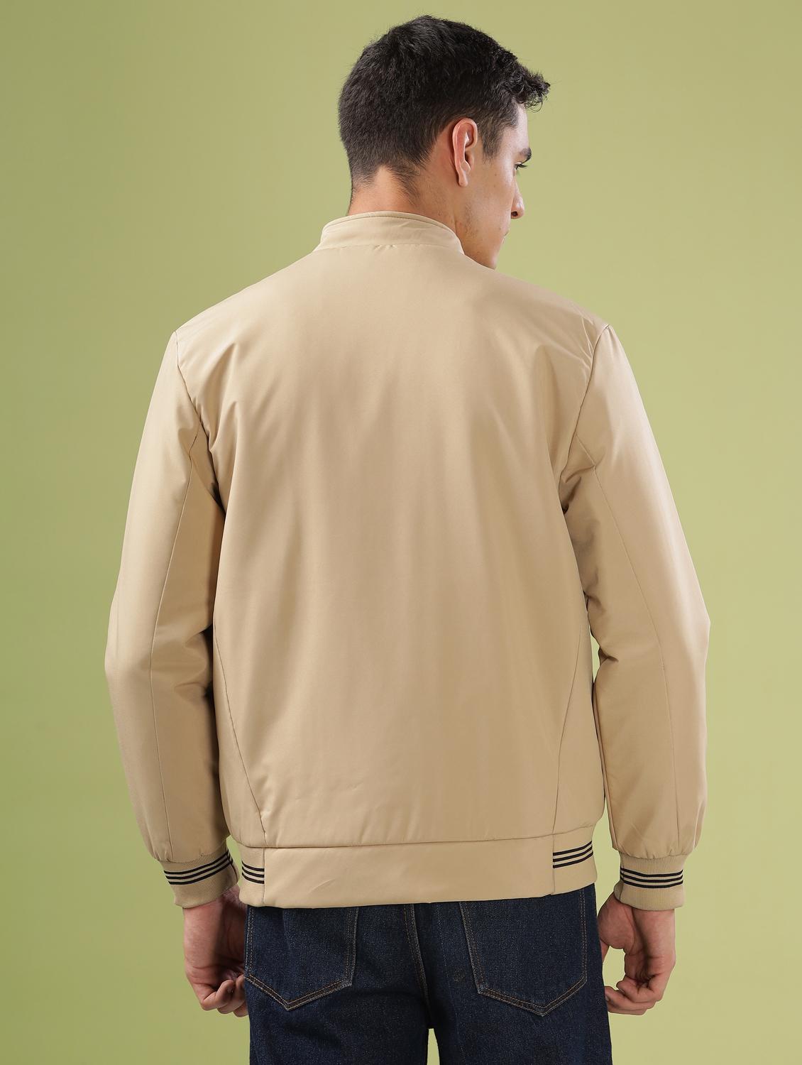 men solid long sleeve bomber jacket - 21586705 - Standard Image - 3