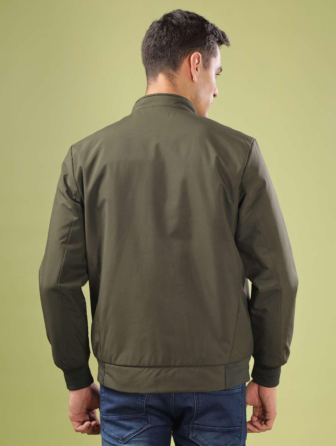 men solid long sleeve bomber jacket - 21586710 -  Standard Image - 3