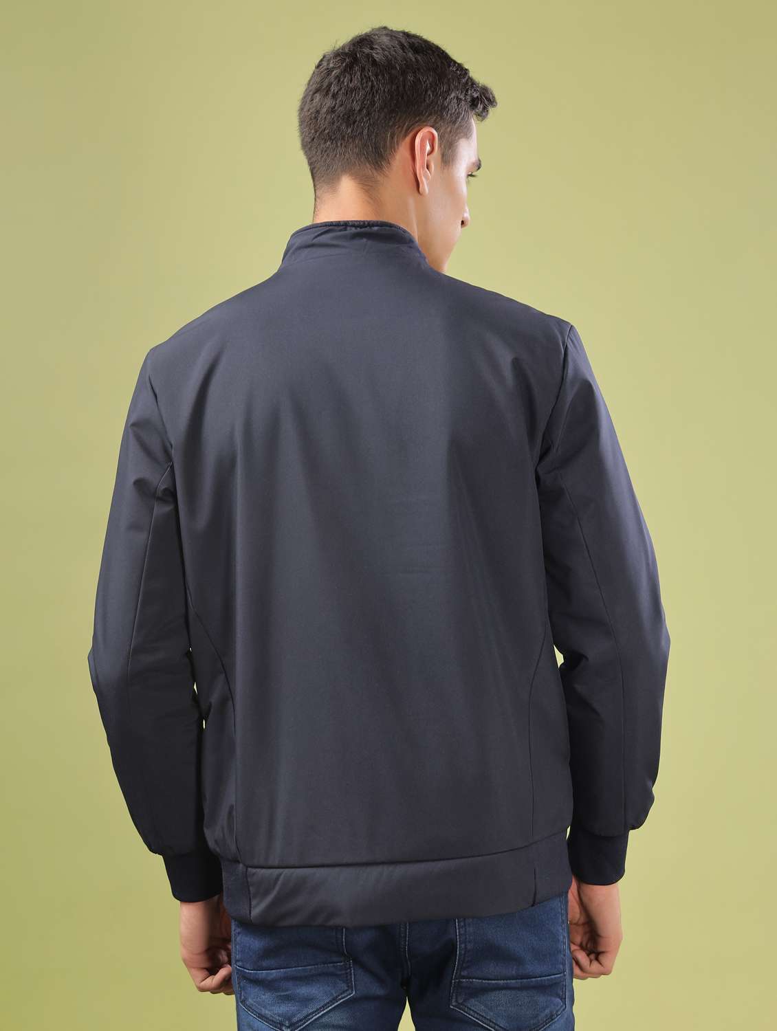 men solid long sleeve bomber jacket - 21586715 -  Standard Image - 3