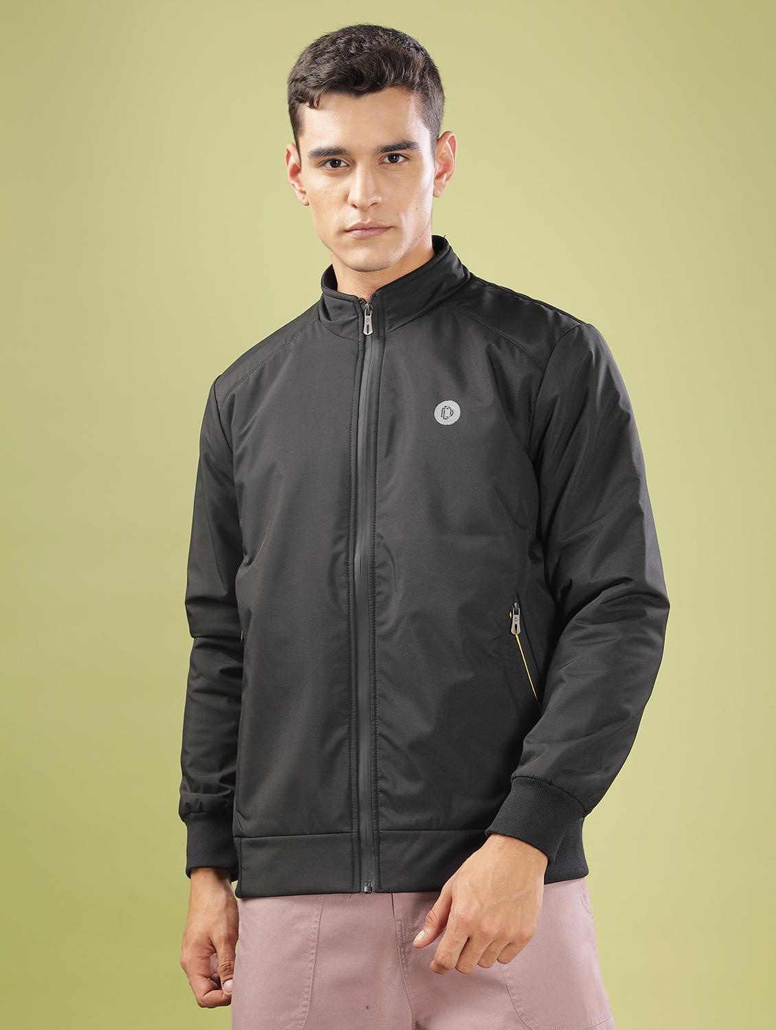 men solid long sleeve bomber jacket - 21586716 -  Zoom Image - 0