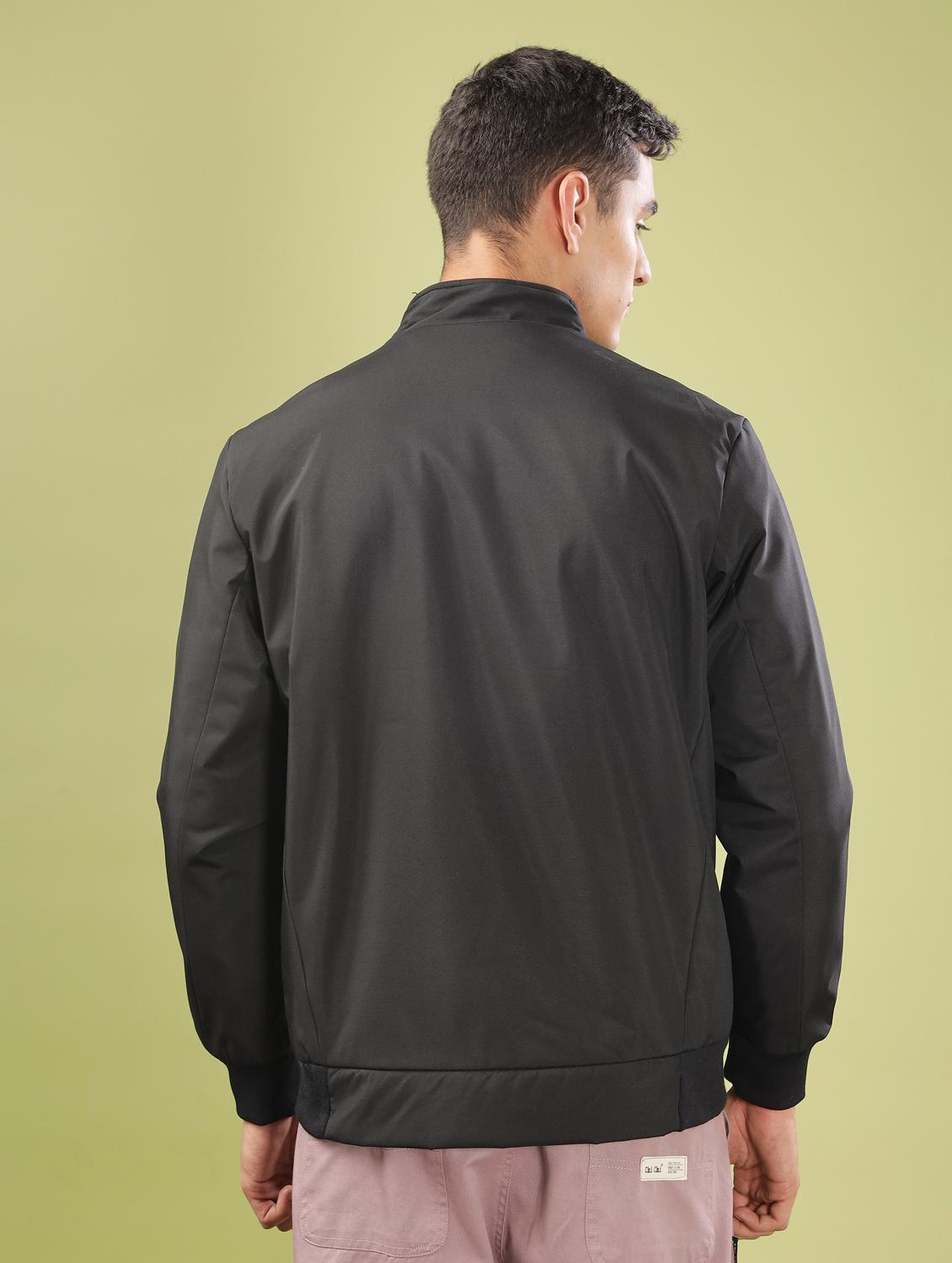 men solid long sleeve bomber jacket - 21586716 - Standard Image - 3