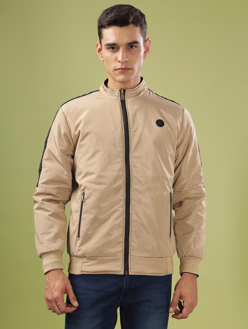 men solid long sleeve bomber jacket - 21586717 - Standard Image - 0