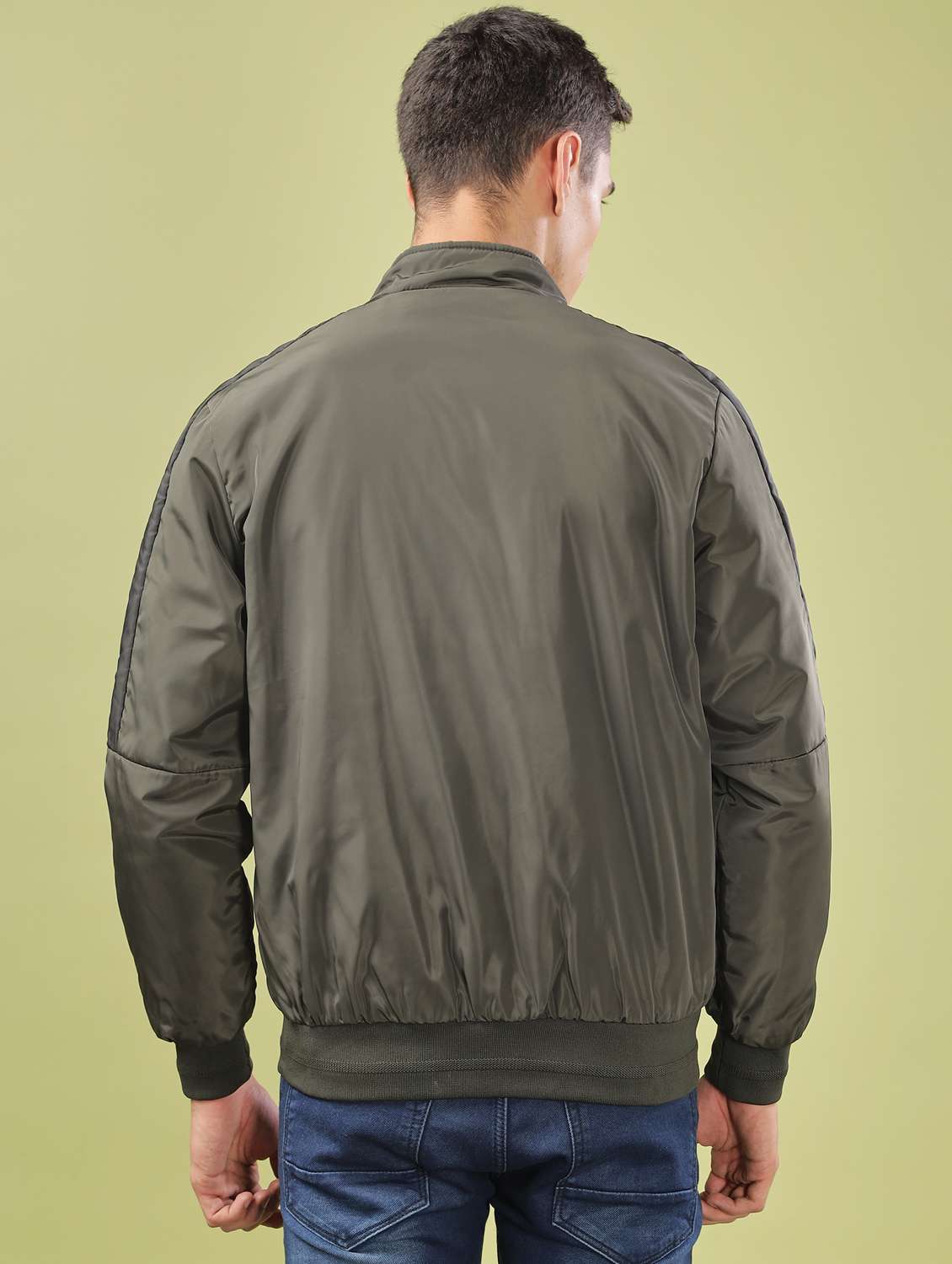 men solid long sleeve bomber jacket - 21586718 -  Standard Image - 3