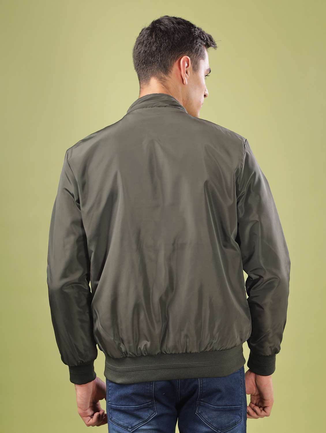 men solid long sleeve bomber jacket - 21586722 -  Standard Image - 3