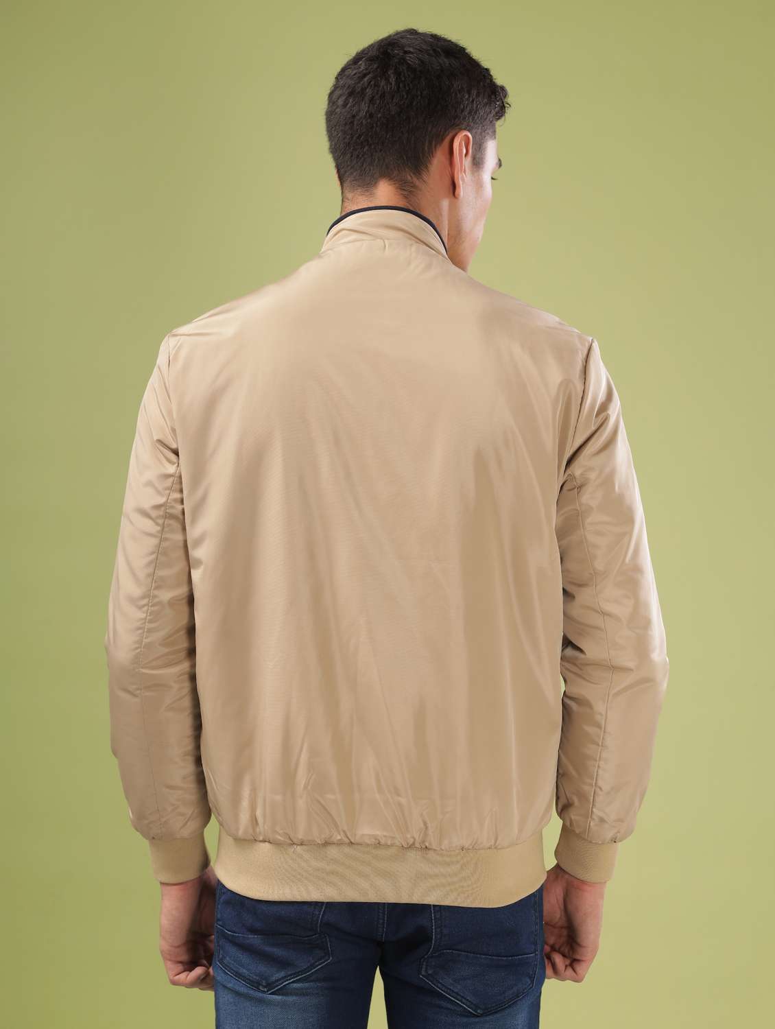 men solid long sleeve bomber jacket - 21586725 -  Standard Image - 3