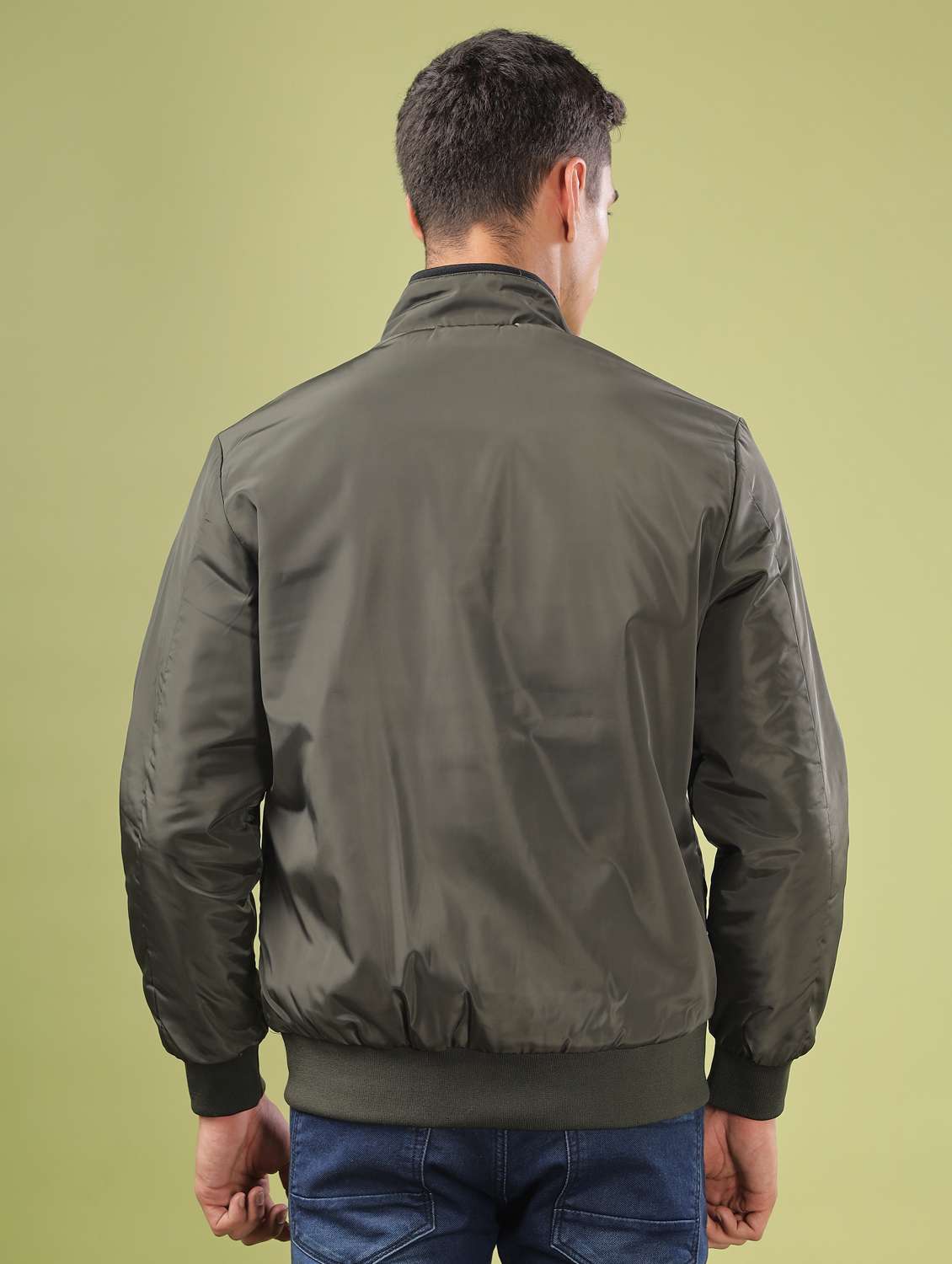 men solid long sleeve bomber jacket - 21586726 -  Standard Image - 3