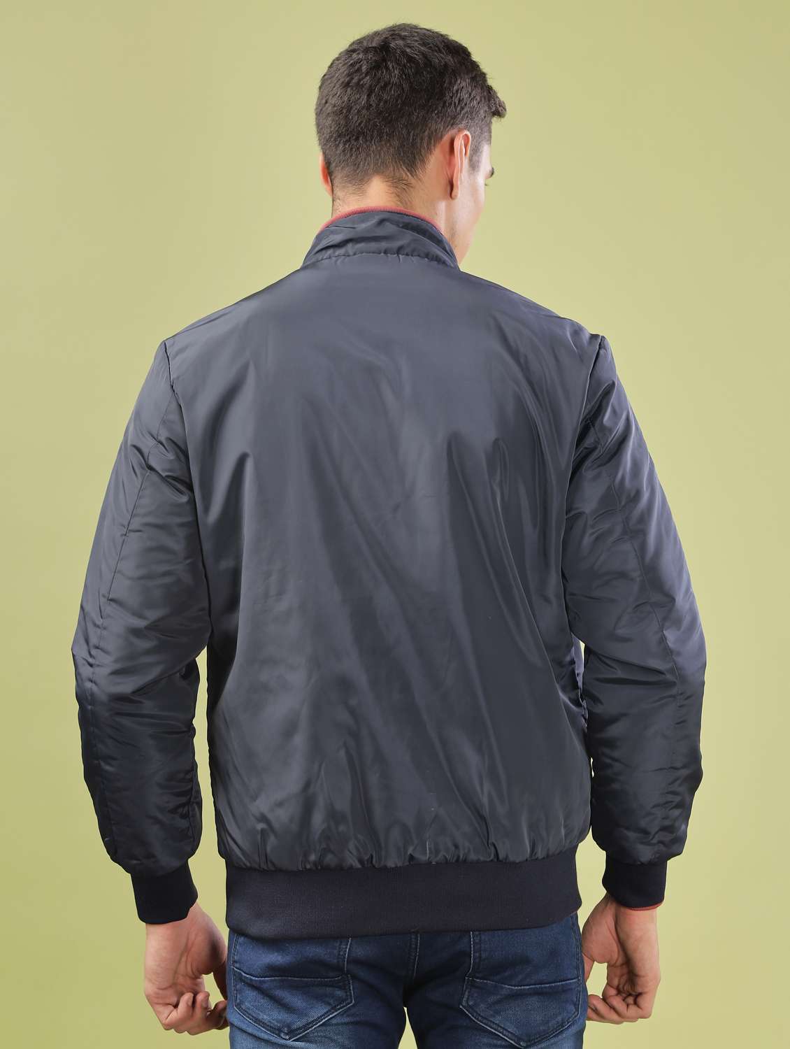 men solid long sleeve bomber jacket - 21586727 -  Standard Image - 3