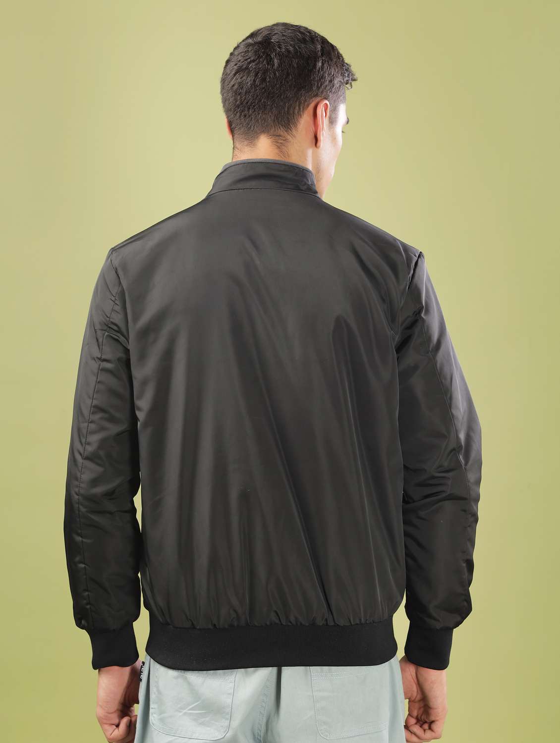 men solid long sleeve bomber jacket - 21586728 -  Standard Image - 3