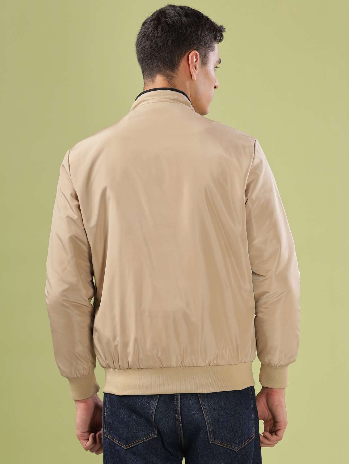 men solid long sleeve bomber jacket - 21586729 -  Standard Image - 3