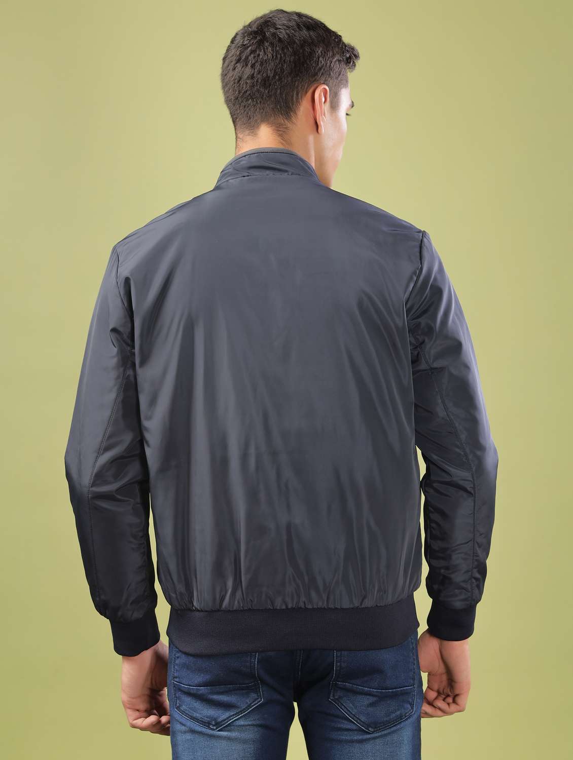 men solid long sleeve bomber jacket - 21586730 -  Standard Image - 3