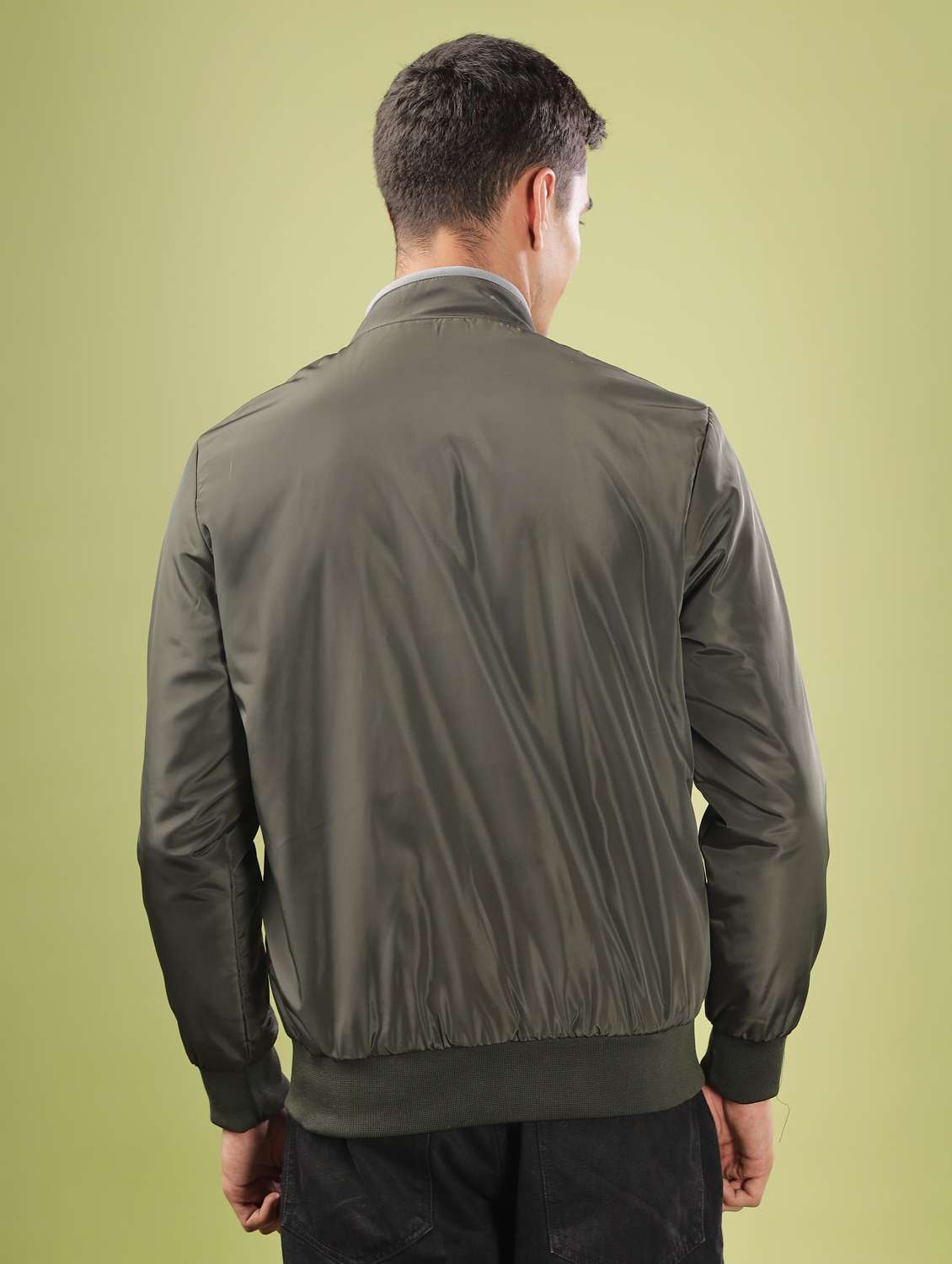 men solid long sleeve bomber jacket - 21586731 -  Standard Image - 3