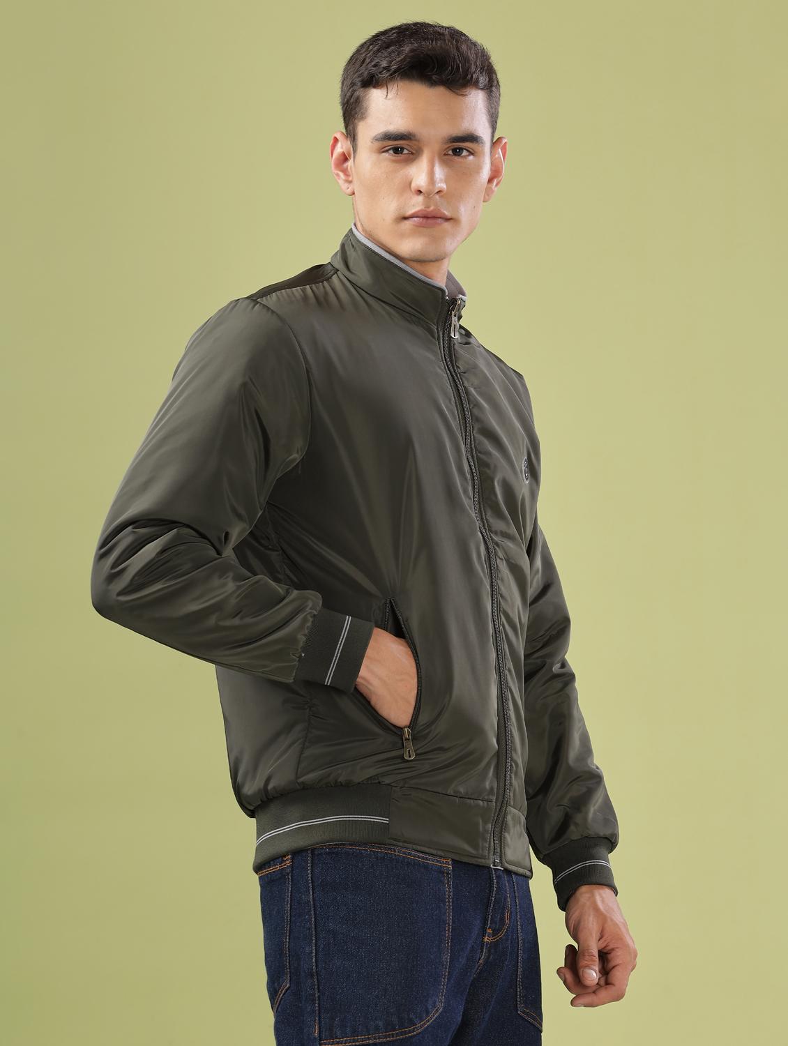 men solid long sleeve bomber jacket - 21586734 - Standard Image - 3