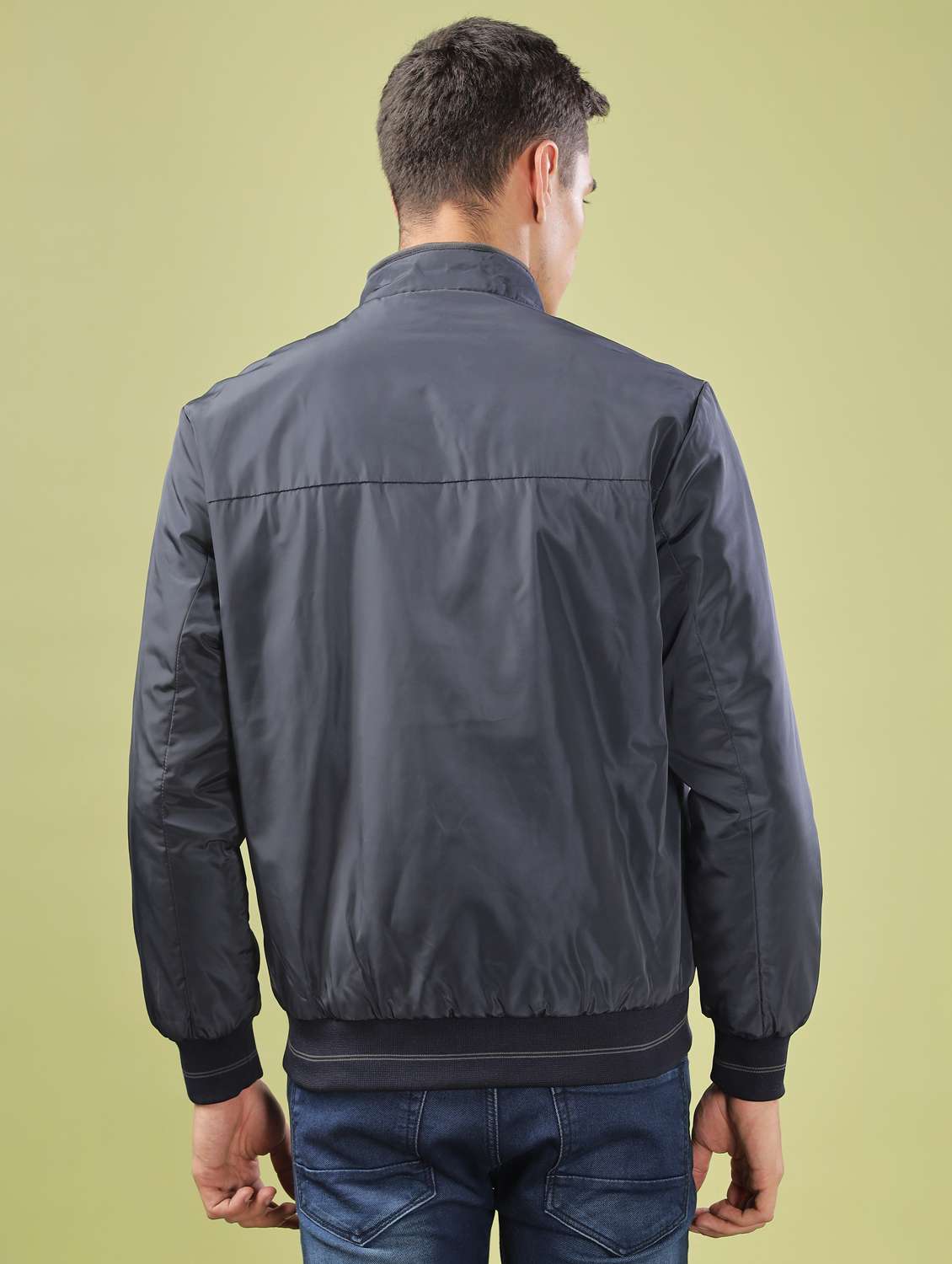 men solid long sleeve bomber jacket - 21586735 -  Standard Image - 3