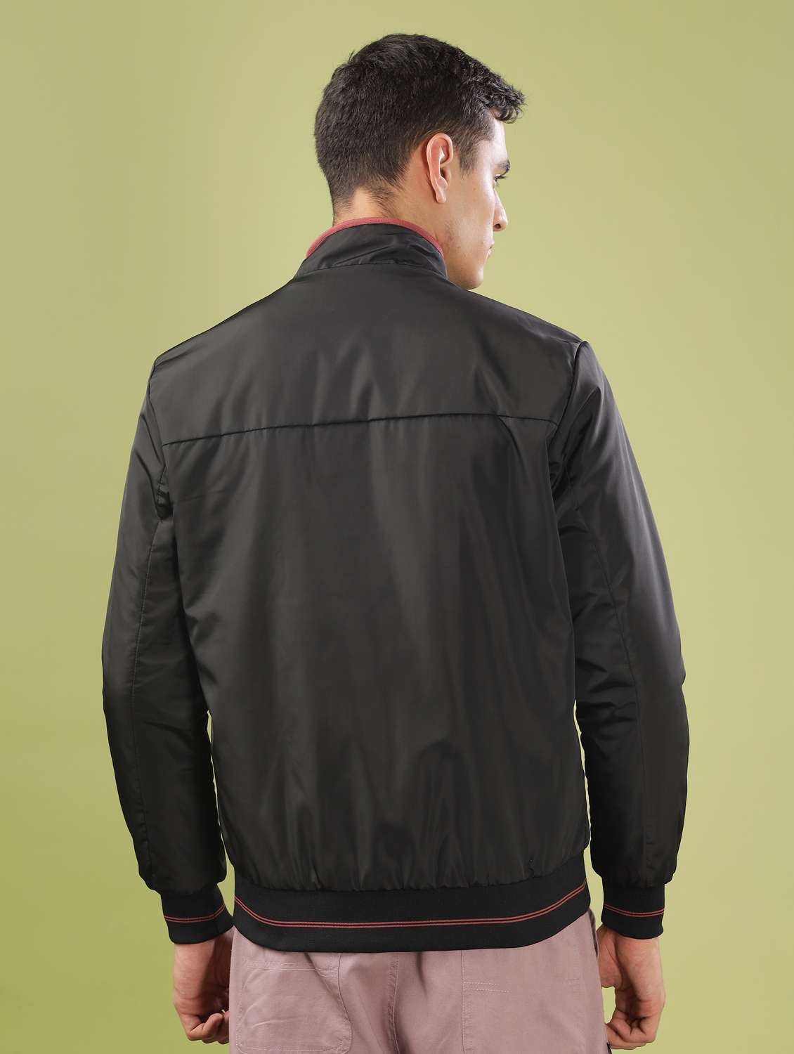 men solid long sleeve bomber jacket - 21586736 -  Standard Image - 3