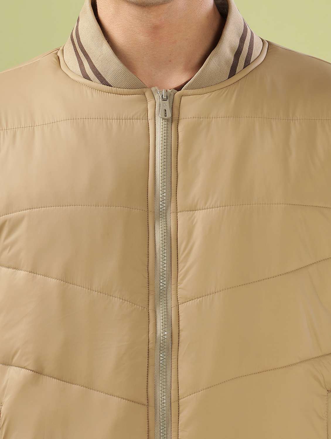 men solid long sleeve quilted jacket - 21586737 -  Standard Image - 5