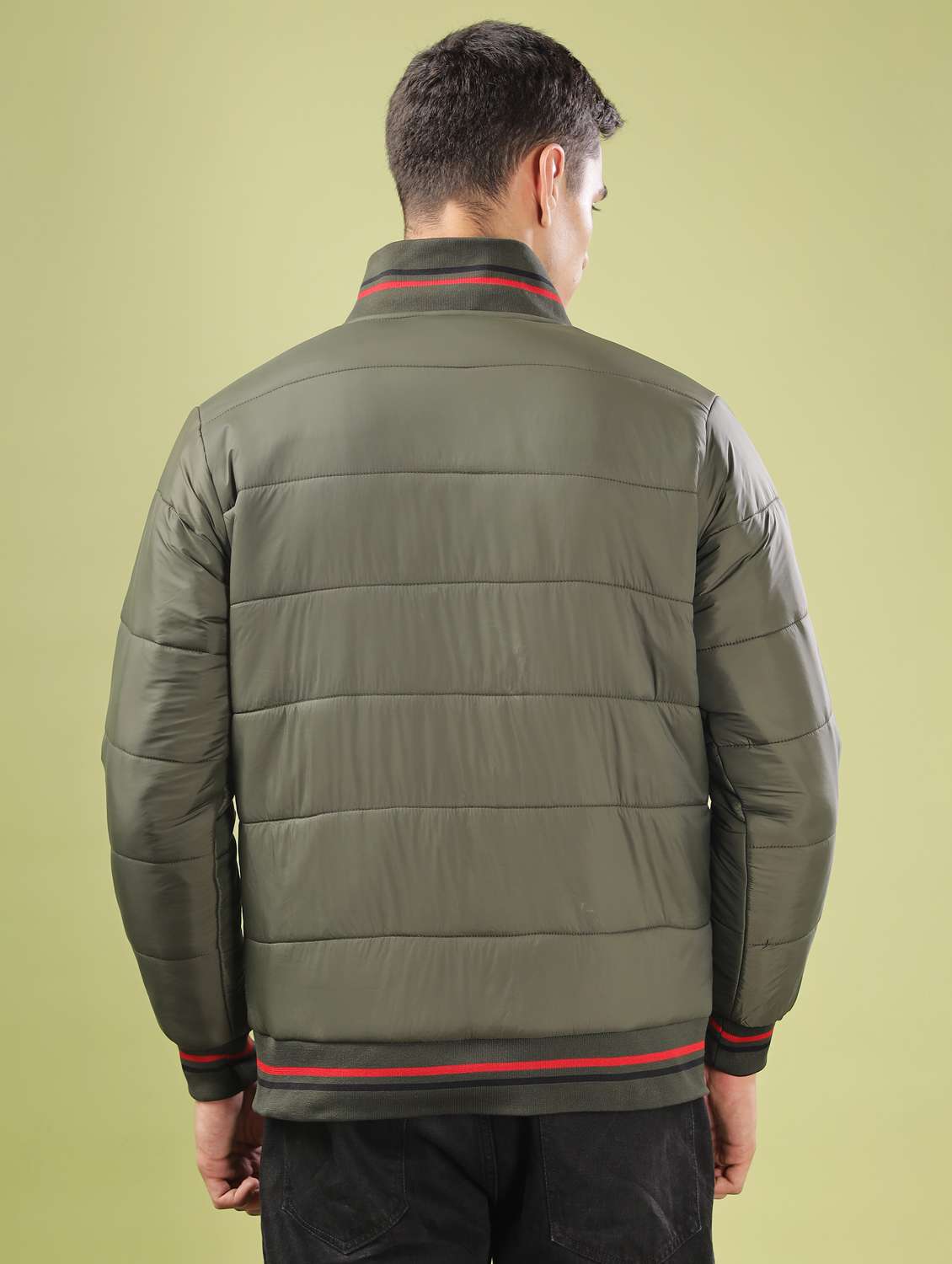 men solid long sleeve quilted jacket - 21586738 -  Standard Image - 3