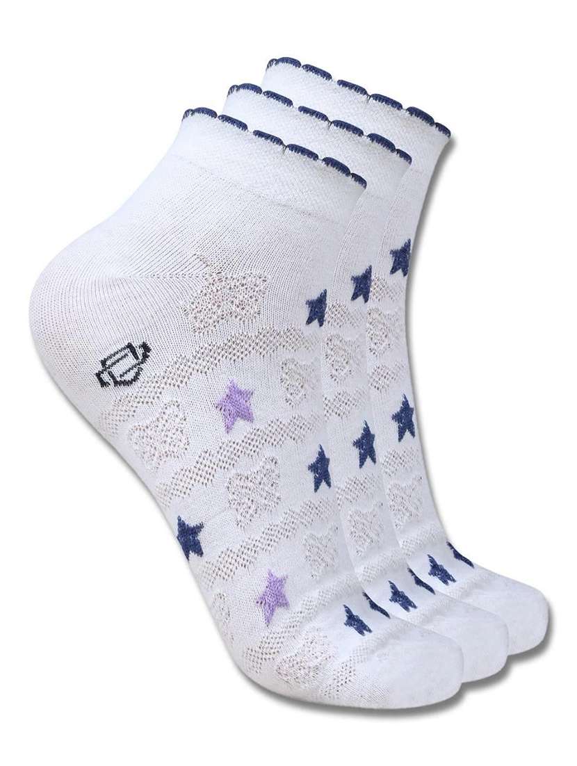 women cotton ankle length socks combo