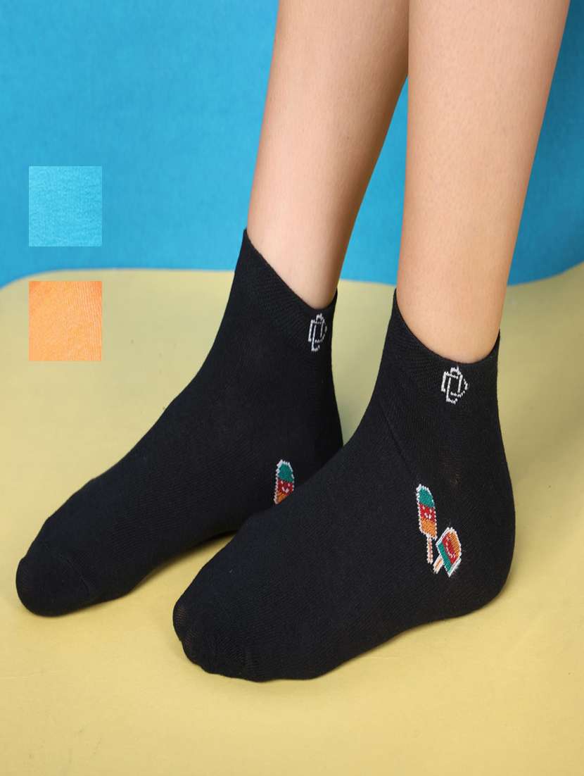women cotton ankle length socks combo