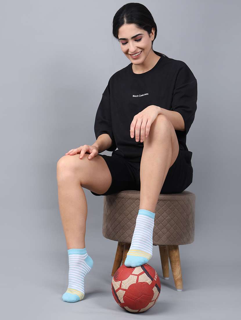 women pack of 5 ankle length socks - 21586848 -  Standard Image - 3