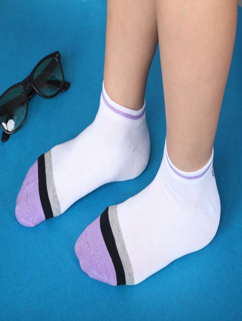 women cotton ankle length socks combo - 21586877 -  Standard Image - 3