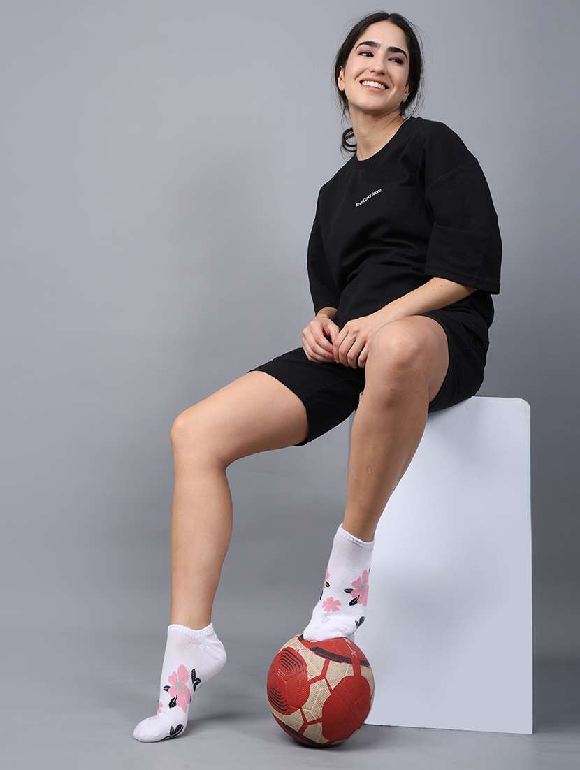 women pack of 5 ankle length socks - 21586976 -  Standard Image - 3