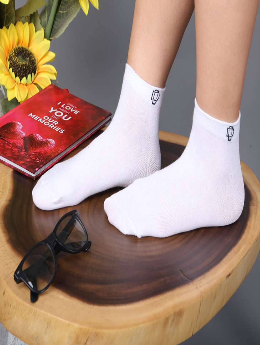 women cotton ankle length socks combo - 21587028 -  Standard Image - 3