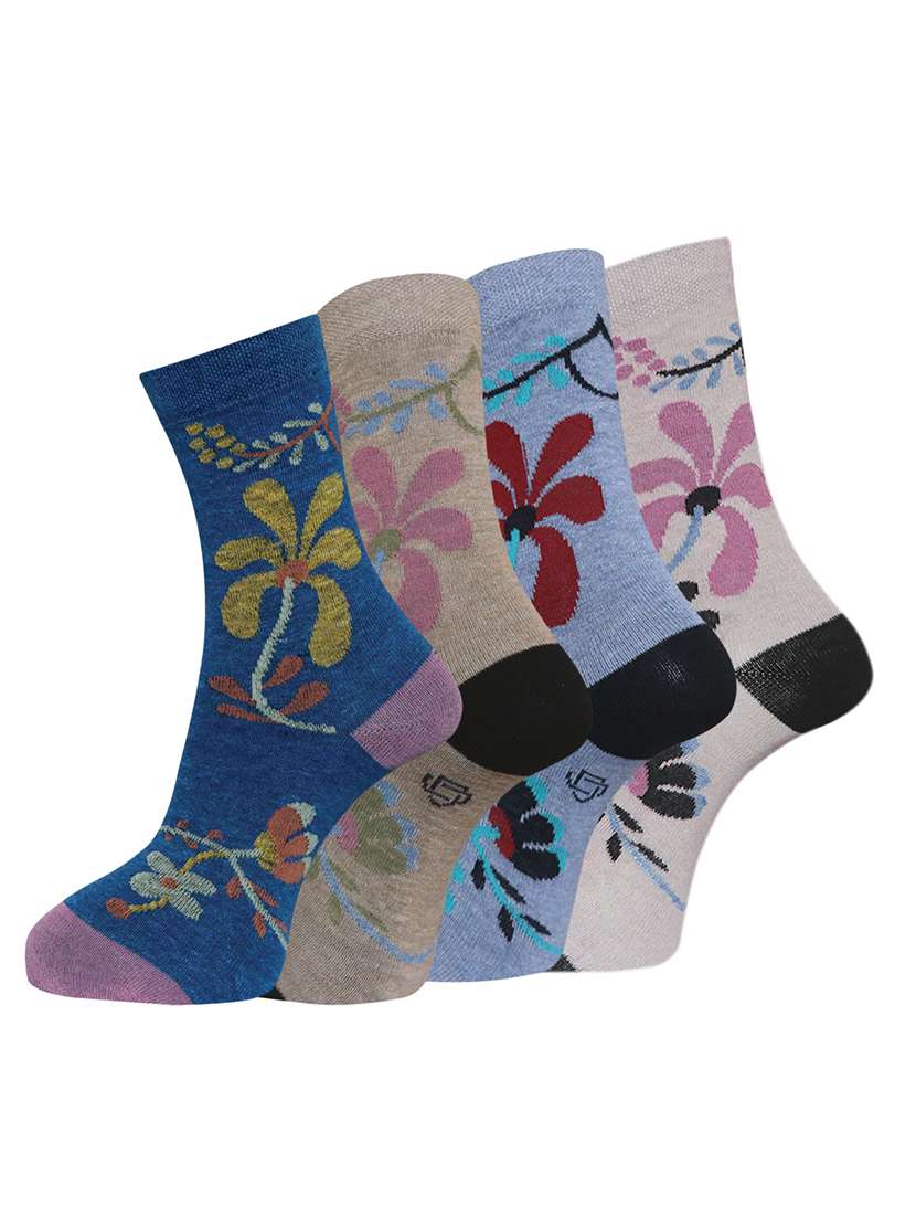 women cotton above ankle length socks combo