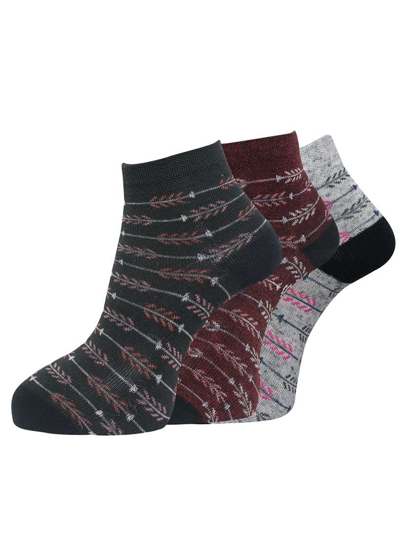 women cotton ankle length socks combo