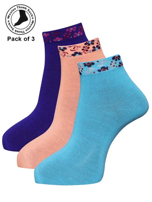 women cotton ankle length socks combo - 21587206 -  Standard Image - 0