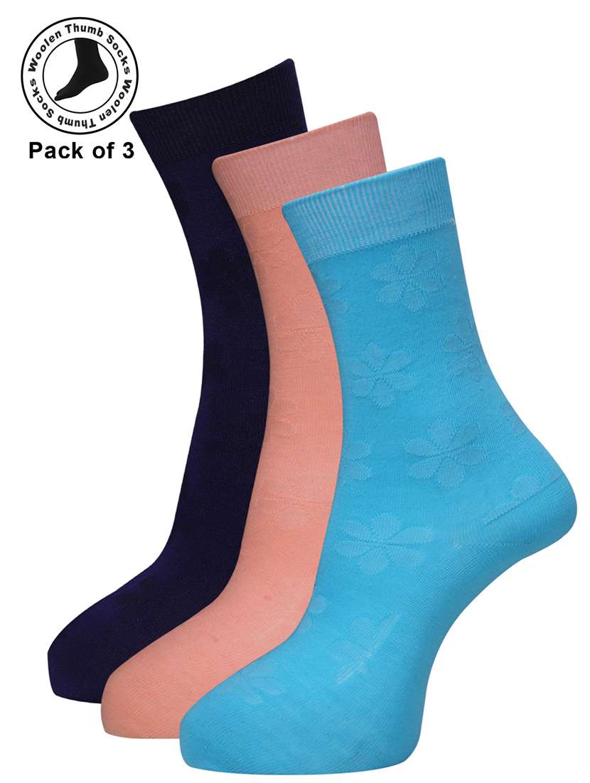 women cotton above ankle length socks combo