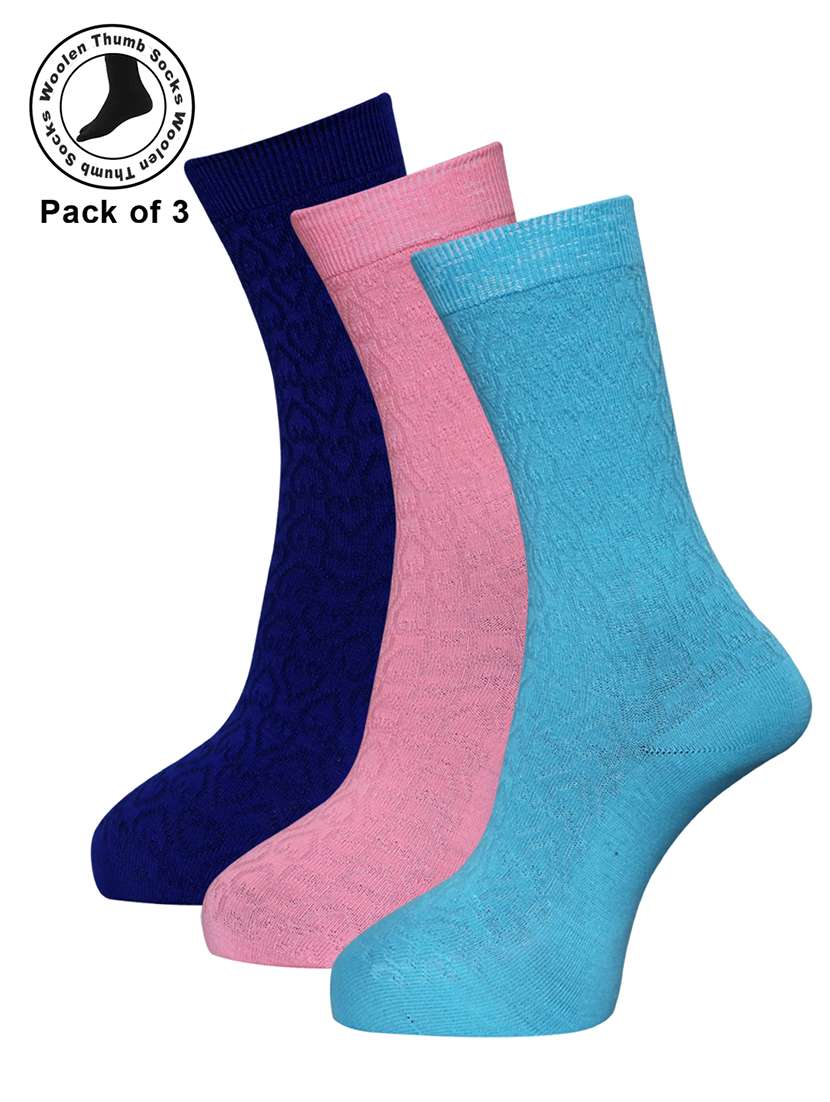 women cotton above ankle length socks combo